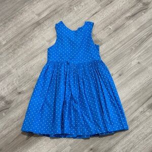 Mini Boden Bright Blue Polka Dot Sleeveless Dress